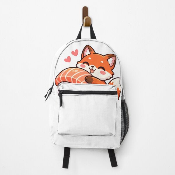 Item preview, Cute Fox Sushi - Kawaii Red Fox Hugging Nigiri Sticker designed and sold by AuraArtistica.