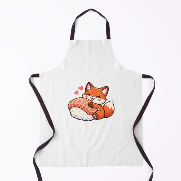 Item preview, Cute Fox Sushi - Kawaii Red Fox Hugging Nigiri Sticker designed and sold by AuraArtistica.