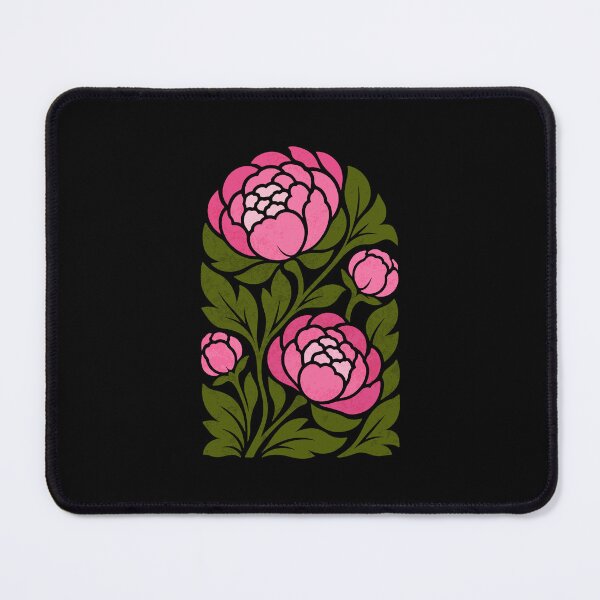 Item preview, Pink Peony Floral Botanical Vintage Folk Art designed and sold by artCreativeColony.