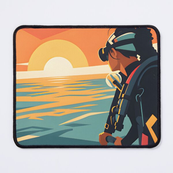 Item preview, Ocean Soul – Retro Tropical Sunset Illustration designed and sold by Spirit of Siam.
