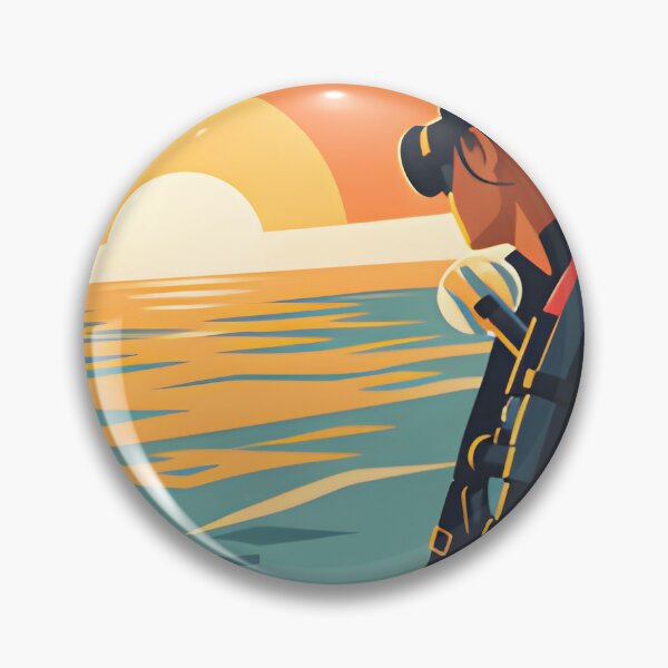 Item preview, Ocean Soul – Retro Tropical Sunset Illustration designed and sold by Spirit of Siam.