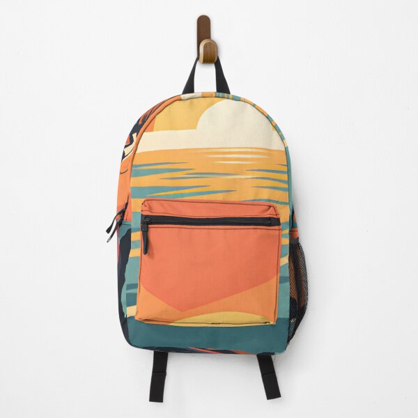 Item preview, Ocean Soul – Retro Tropical Sunset Illustration designed and sold by Spirit of Siam.
