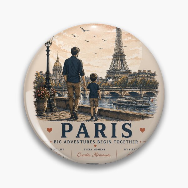 Item preview, Paris Father Son Duo Big Adventures Begin Together designed and sold by BagFactoryUK.