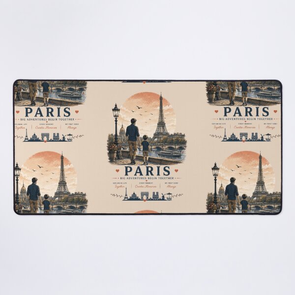 Item preview, Paris Father Son Duo Big Adventures Begin Together designed and sold by BagFactoryUK.