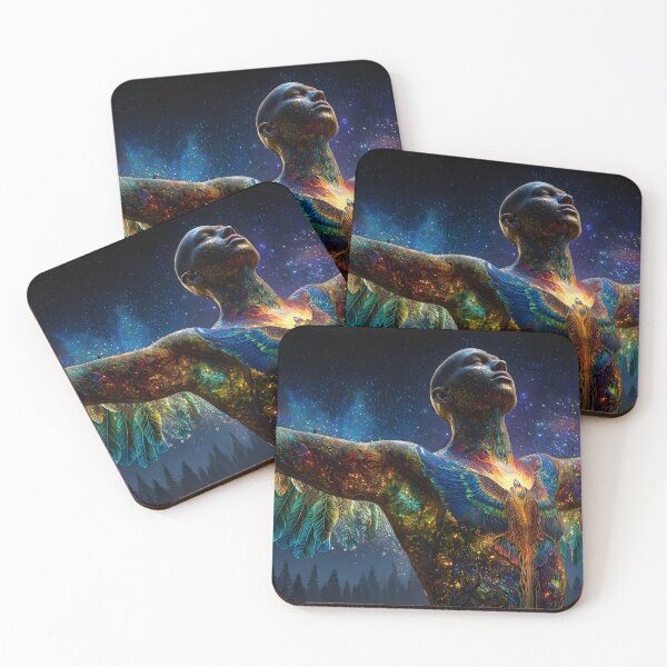 Item preview, Galactic Human Transformation Artwork with Wings designed and sold by Artessie.