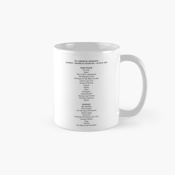 Item preview, MCR 11/07/2026 Setlist (Design 3, Black Text) designed and sold by altmeris.