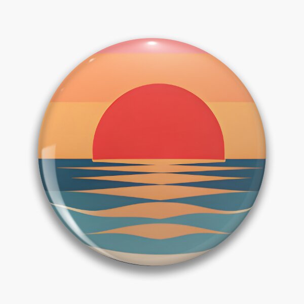 Item preview, Ocean Soul – Retro Tropical Sunset Illustration designed and sold by Spirit of Siam.
