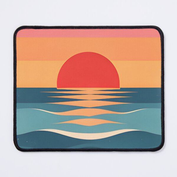 Item preview, Ocean Soul – Retro Tropical Sunset Illustration designed and sold by Spirit of Siam.