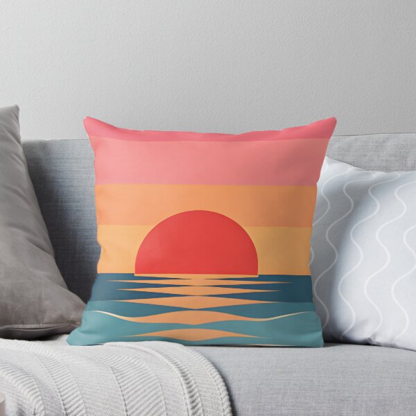 Item preview, Ocean Soul – Retro Tropical Sunset Illustration designed and sold by Spirit of Siam.