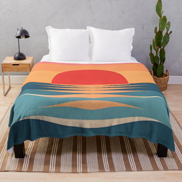 Item preview, Ocean Soul – Retro Tropical Sunset Illustration designed and sold by Spirit of Siam.