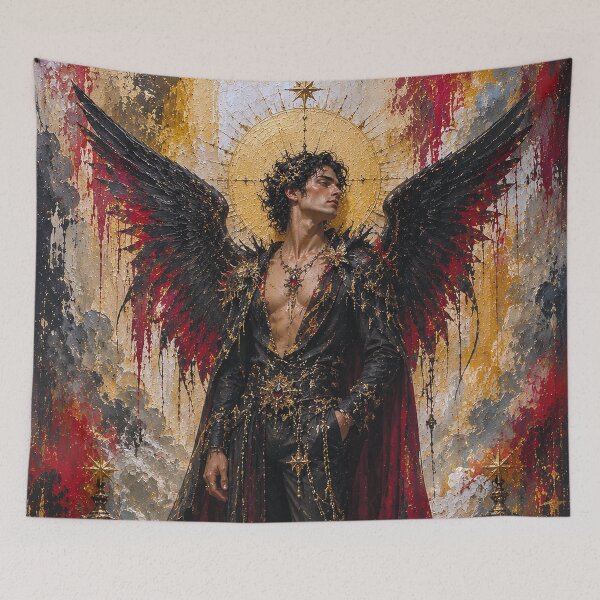 Item preview, Lucifer, Fallen angel painting. designed and sold by GalleryKauffeld.