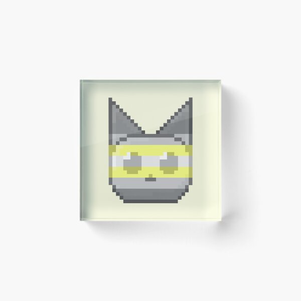 Item preview, Deminonbinary Pixel Pride Cat designed and sold by Lilac-Cat.
