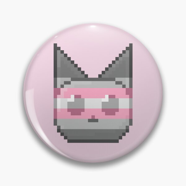 Item preview, Demigirl Pixel Pride Cat designed and sold by Lilac-Cat.
