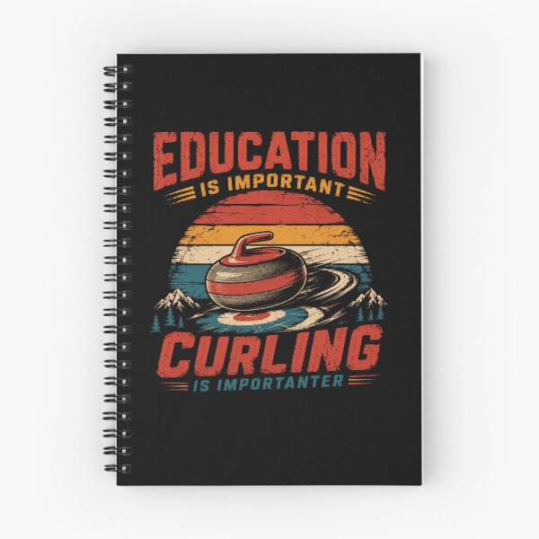 Item preview, Education Is Important Curling Is Importanter Curling Player Curler Fan designed and sold by SkeletonsDanger.