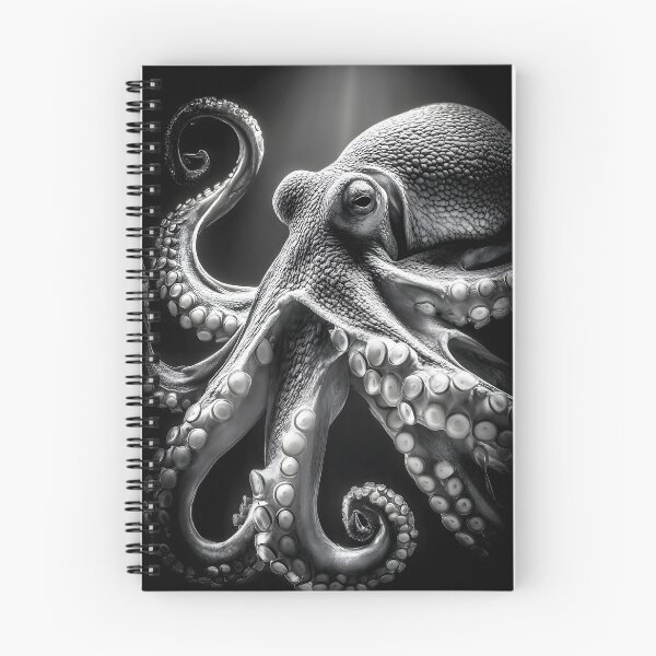Item preview, Intricate Black and White Octopus in Motion designed and sold by Artessie.