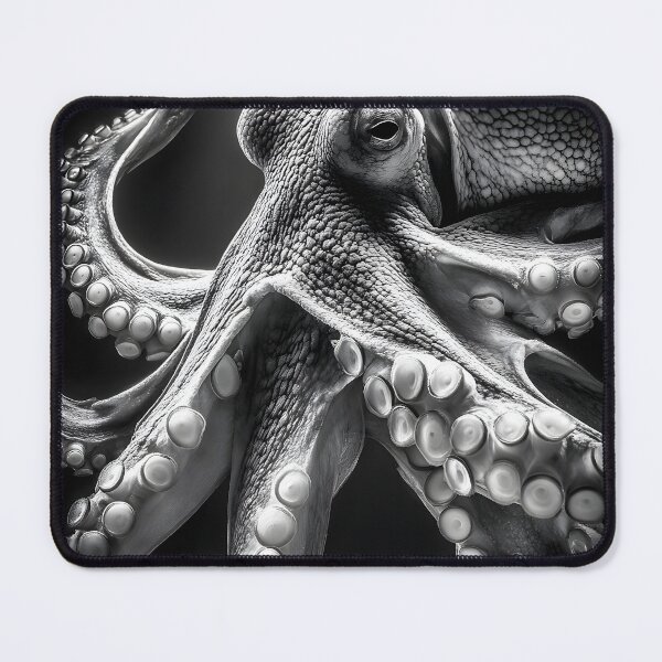 Item preview, Intricate Black and White Octopus in Motion designed and sold by Artessie.