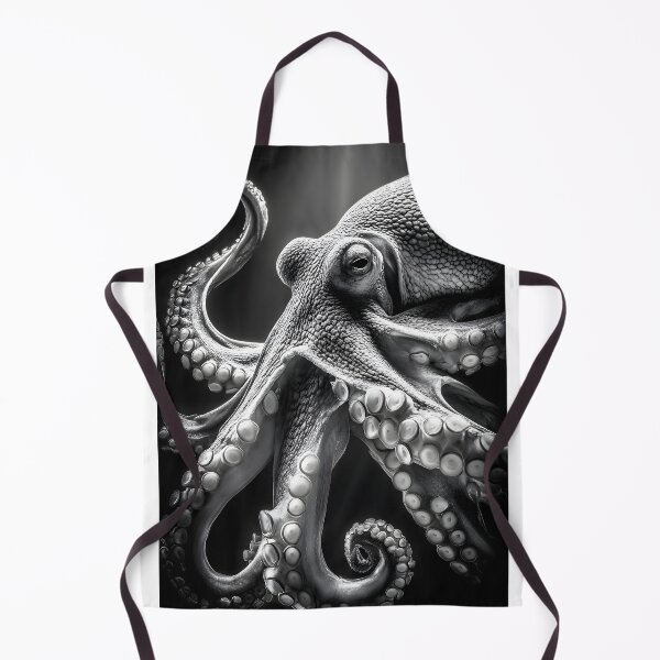 Item preview, Intricate Black and White Octopus in Motion designed and sold by Artessie.