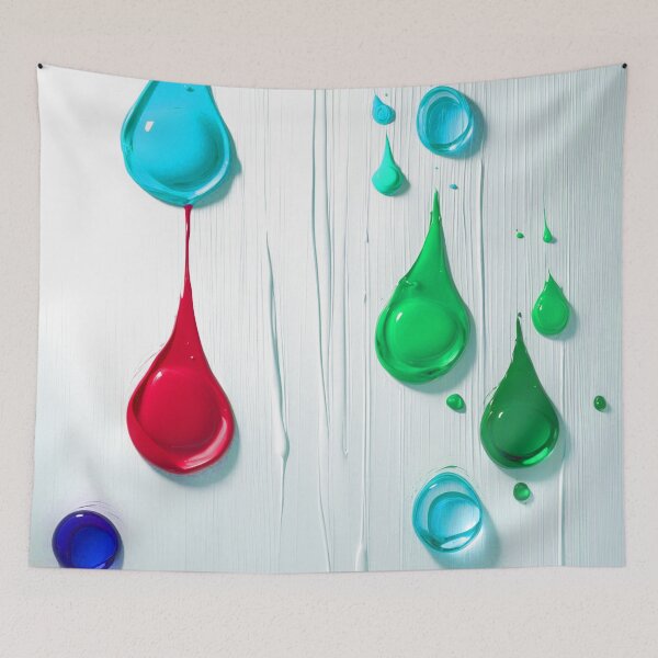 Item preview, Abstract 3D Liquid Paint Splatter Red and Turquoise designed and sold by Ingorgia Studio.