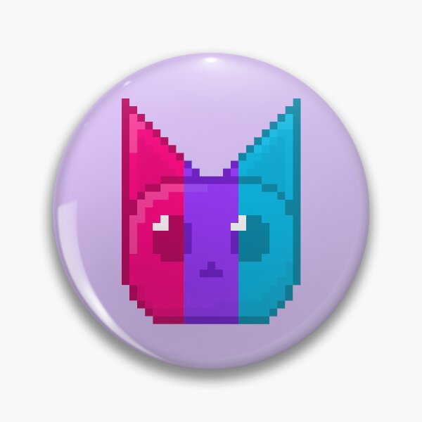 Item preview, Androgyne Pixel Pride Cat designed and sold by Lilac-Cat.