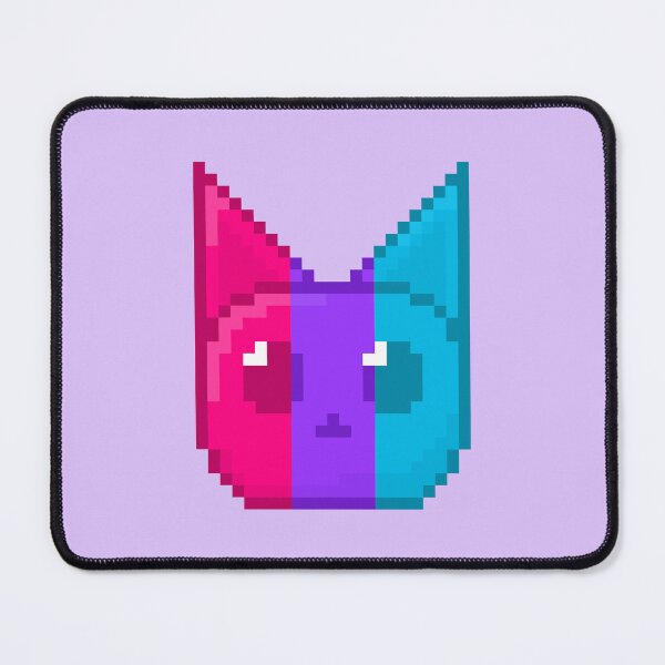 Item preview, Androgyne Pixel Pride Cat designed and sold by Lilac-Cat.