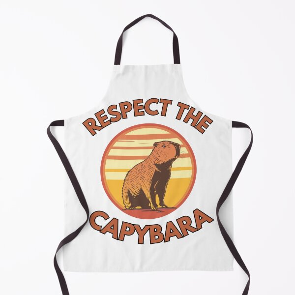 Item preview, Retro Sunset Capybara Sticker II - Vintage Respect The Capybara Design designed and sold by VectorForge.