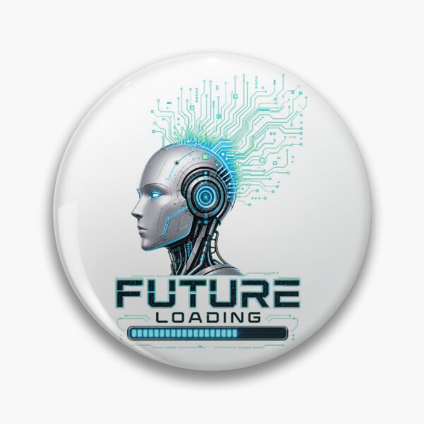 Item preview, FUTURE LOADING Robot Head | Cyberpunk Tech Aesthetic Design designed and sold by Ahmed Nedji.