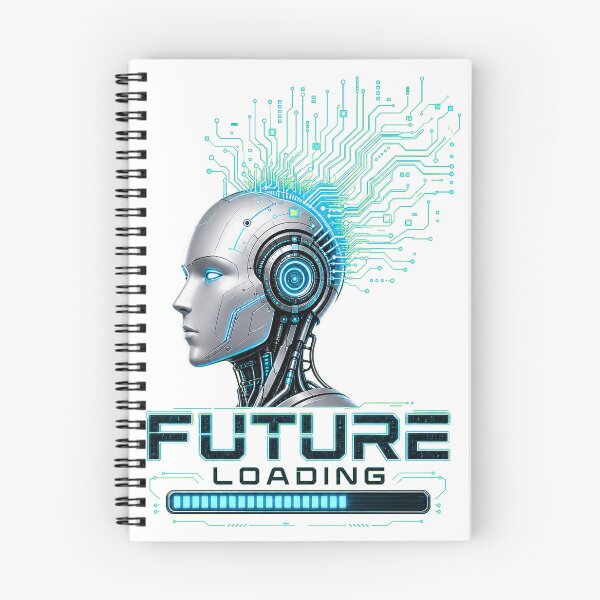Item preview, FUTURE LOADING Robot Head | Cyberpunk Tech Aesthetic Design designed and sold by Ahmed Nedji.