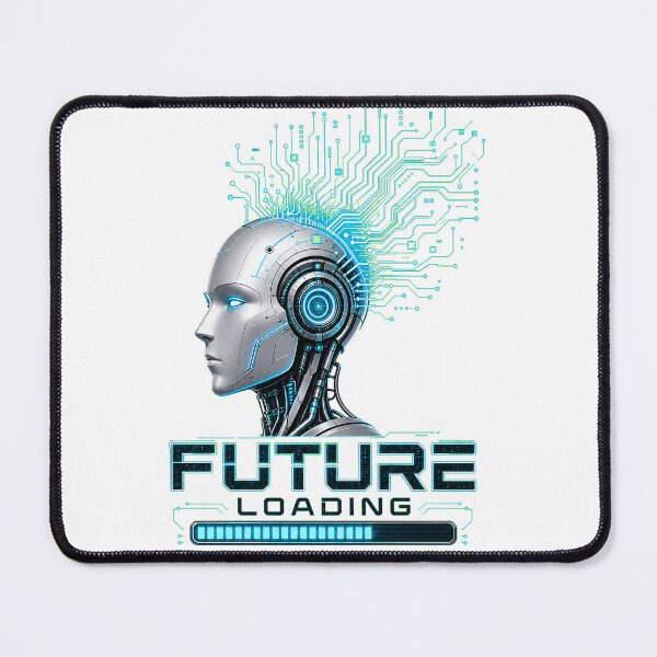 Item preview, FUTURE LOADING Robot Head | Cyberpunk Tech Aesthetic Design designed and sold by Ahmed Nedji.