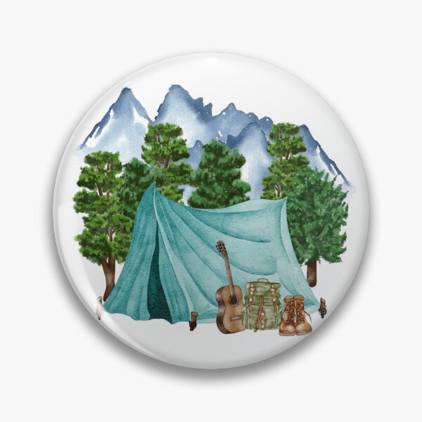 Item preview, Mountain Camp Life | Retro Wilderness Illustration designed and sold by Gosticky004.