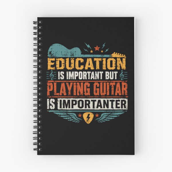 Item preview, Education Is Important But Playing Guitar Is Importanter Guitarist Musician Hobby designed and sold by SkeletonsDanger.