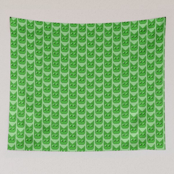 Item preview, Pixelart de gato verde designed and sold by Lilac-Cat.