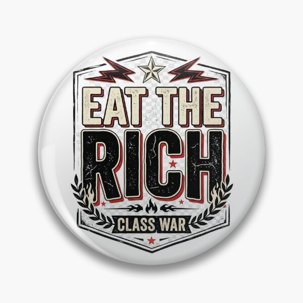 Item preview, Eat The Rich Class War Vintage Typography | Protest Graphic T-Shirt | Distressed Political Statement Design designed and sold by Bhaskar Digital Art.