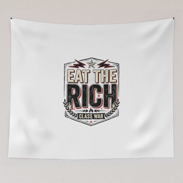 Item preview, Eat The Rich Class War Vintage Typography | Protest Graphic T-Shirt | Distressed Political Statement Design designed and sold by Bhaskar Digital Art.