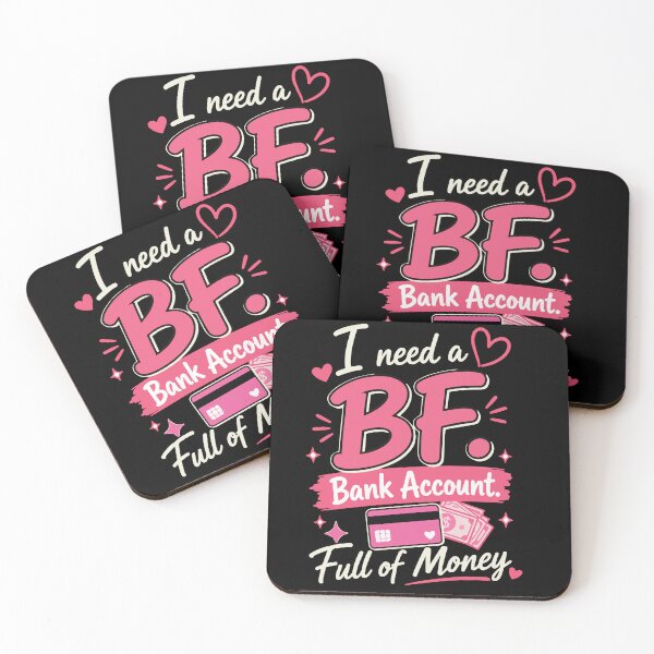 Item preview, I Need a BF Bank Account Full of Money Funny Girly Quote with Pink Aesthetic, Cute Hearts and Money Lover Vibes designed and sold by Huddy-clothes.