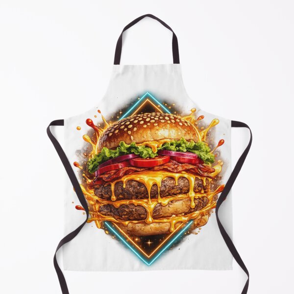 Item preview, Neon Geometric Burger: Modern Contemporary Geometric Art Design designed and sold by irfanshikh.