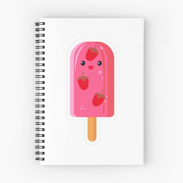 Item preview, Cute Kawaii Strawberry Popsicle | Happy Ice Cream Cartoon designed and sold by priyanshustore.