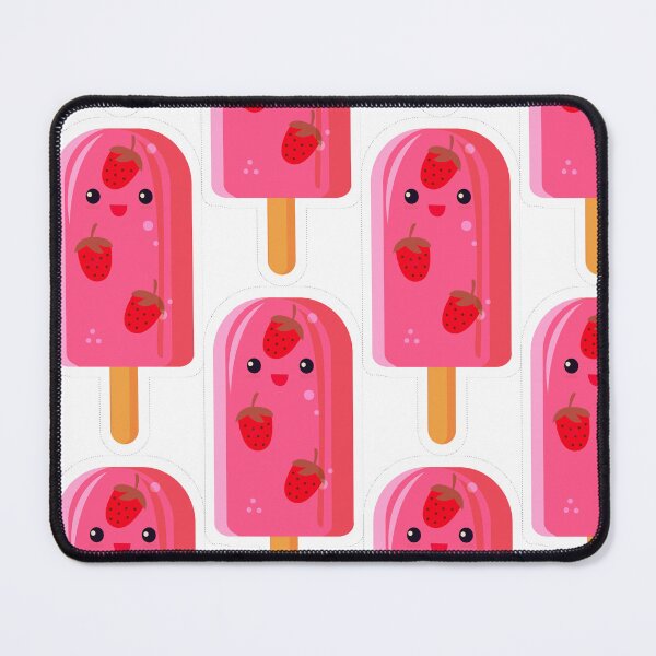 Item preview, Cute Kawaii Strawberry Popsicle | Happy Ice Cream Cartoon designed and sold by priyanshustore.