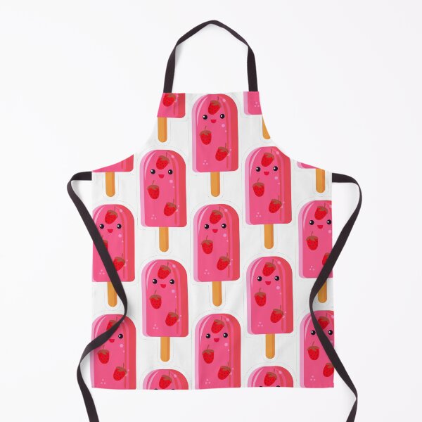 Item preview, Cute Kawaii Strawberry Popsicle | Happy Ice Cream Cartoon designed and sold by priyanshustore.