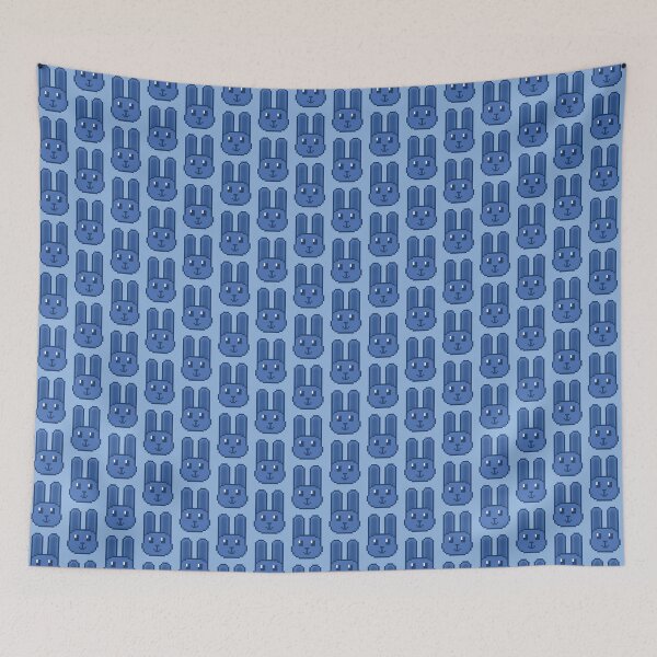 Item preview, Blue Pixel Bunny Rabbit designed and sold by Lilac-Cat.