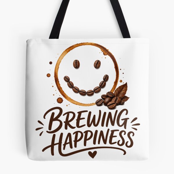 Item preview, BREWING HAPPINESS Smiling Coffee | Cozy Cafe Aesthetic Design designed and sold by Ahmed Nedji.