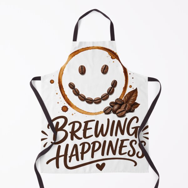 Item preview, BREWING HAPPINESS Smiling Coffee | Cozy Cafe Aesthetic Design designed and sold by Ahmed Nedji.