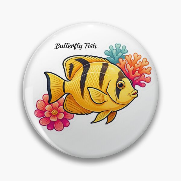 Item preview, Butterfly Fish Sticker – Tropical Coral Reef Ocean Fish Vinyl Decal for Aquarium Lovers designed and sold by Pandey14.