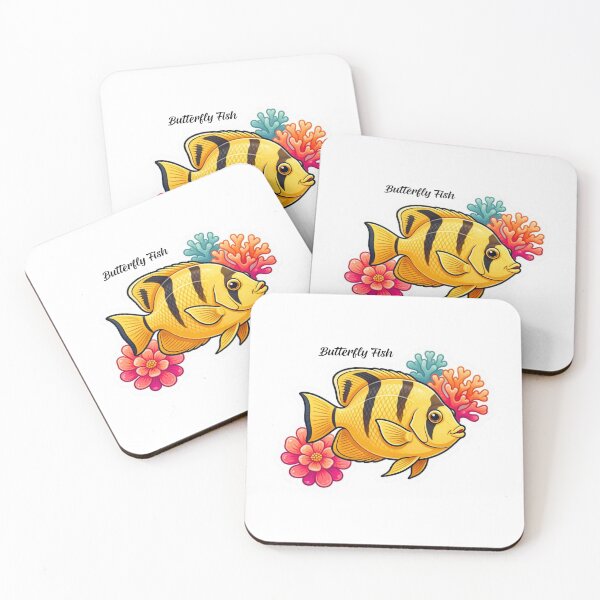 Item preview, Butterfly Fish Sticker – Tropical Coral Reef Ocean Fish Vinyl Decal for Aquarium Lovers designed and sold by Pandey14.