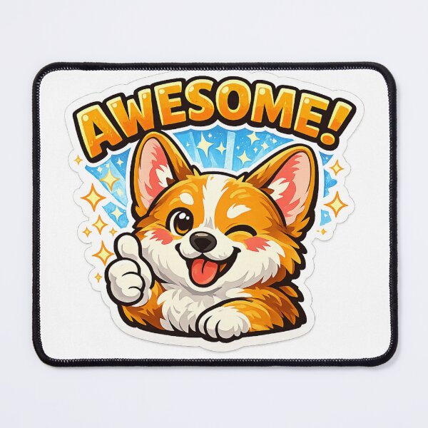 Item preview, Cute Corgi Awesome Thumbs Up Sticker designed and sold by DadStickerStore.