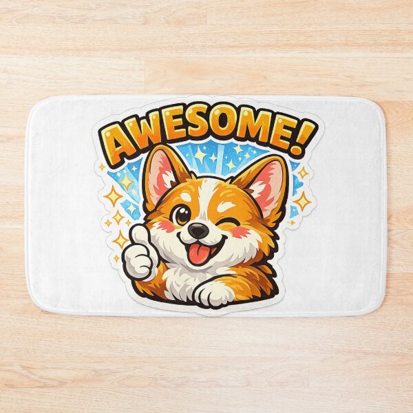 Item preview, Cute Corgi Awesome Thumbs Up Sticker designed and sold by DadStickerStore.