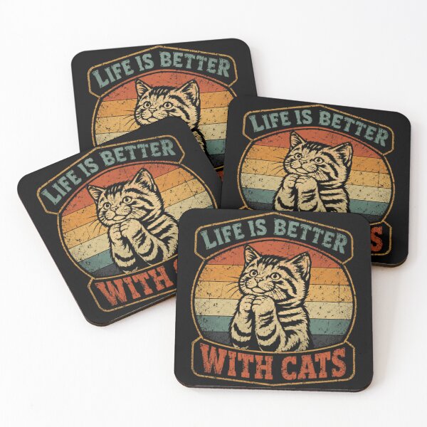 Item preview, Life Is Better With Cats Cat Lover Pet Owner Feline Enthusiast designed and sold by RetroMini2026.