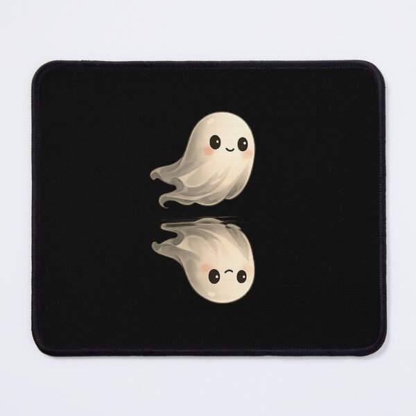 Item preview, Cute Ghost Reflected in Still Water – Minimalist Ghost Aesthetic Illustration designed and sold by BlackBoneArt.