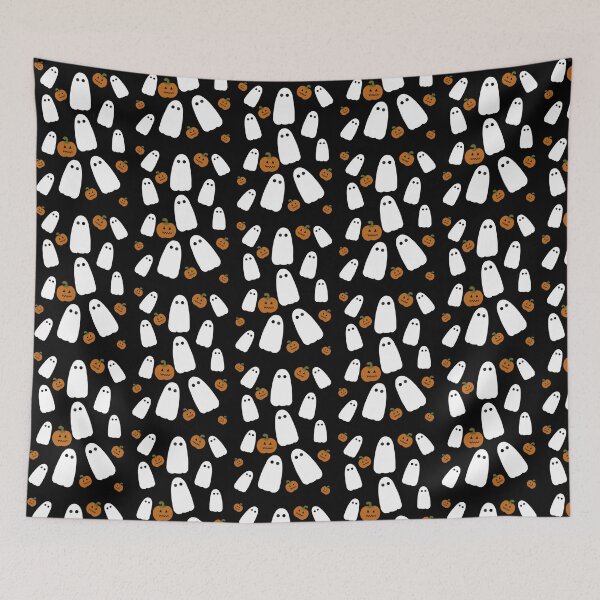 Item preview, Cute Ghosts and Pumpkins pattern designed and sold by SB Illustrations1.