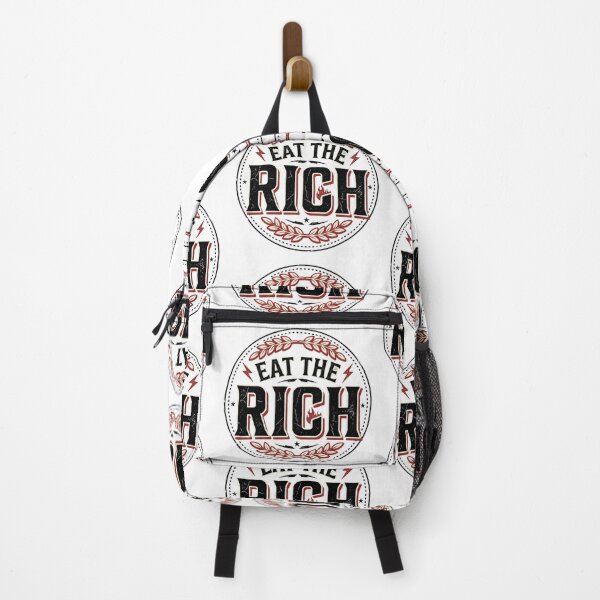 Item preview, Eat The Rich Vintage Badge Typography | Retro Protest Graphic | Distressed Streetwear T-Shirt Design designed and sold by Bhaskar Digital Art.