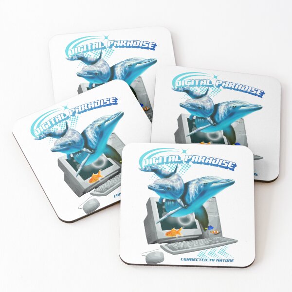 Item preview, Digital Paradise – Frutiger Aero Dolphins on Retro PC | Dreamcore Y2K Aesthetics and Old OS designed and sold by Pics'Elle Creations.